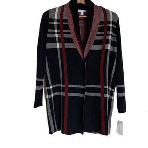 Charter Club Long Plaid Cardigan Sweater NWT Size PM